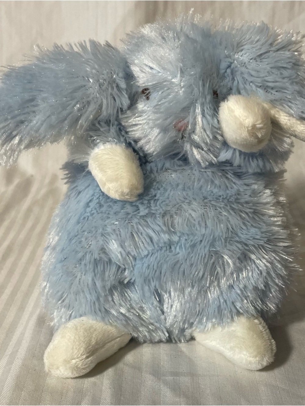 Bunnies by the Bay Plush Blue and Cream Bunny